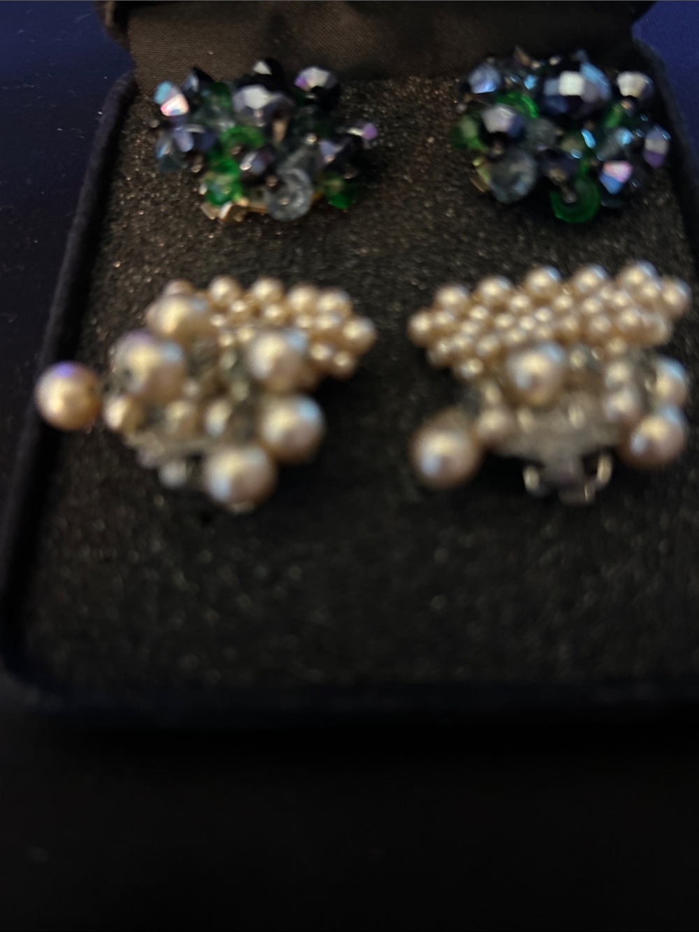 two pairs of Antique Clip- On Earrings purchased at estate sale